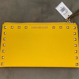 MK Bright Yellow Wristlet